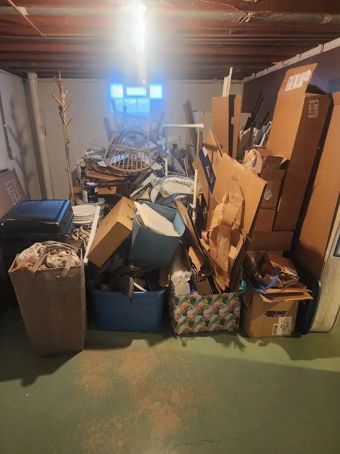 Roll-off dumpster container at job site for 8 Yard Dumpster Rental in St. Joseph